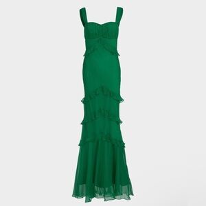 Saloni Chandra Dress in Emerald Green - US 4